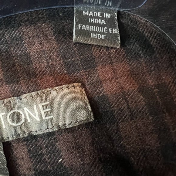 NWT MEN'S SLATE AND STONE LONG SLEEVE BUTTON DOWN LUCAS SHIRT S BROWN PLAID - Picture 3 of 9